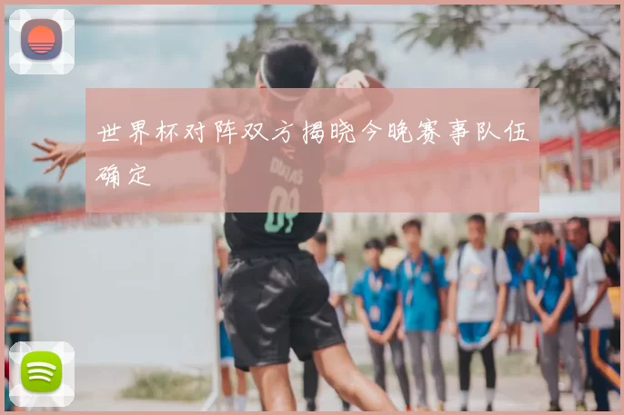 世界杯对阵双方揭晓今晚赛事队伍确定