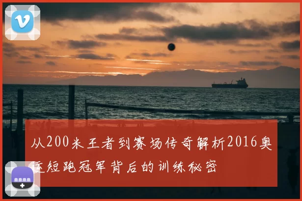 从200米王者到赛场传奇解析2016奥运短跑冠军背后的训练秘密