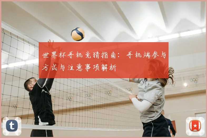 世界杯手机竞猜指南：手机端参与方式与注意事项解析